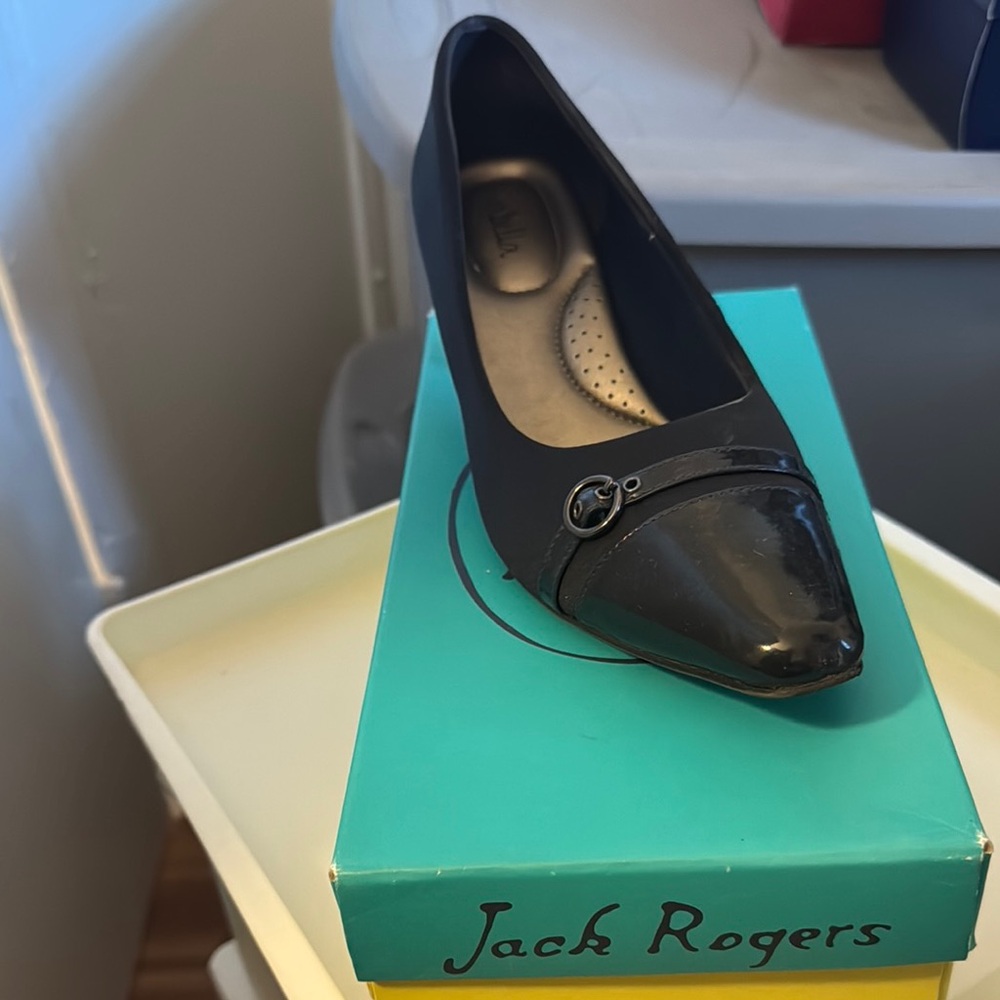 Jack Rogers Black Leather Heels Timeless Elegance
